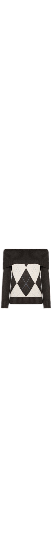 Blusa Feminina Tricot Drapey Off - Marrom