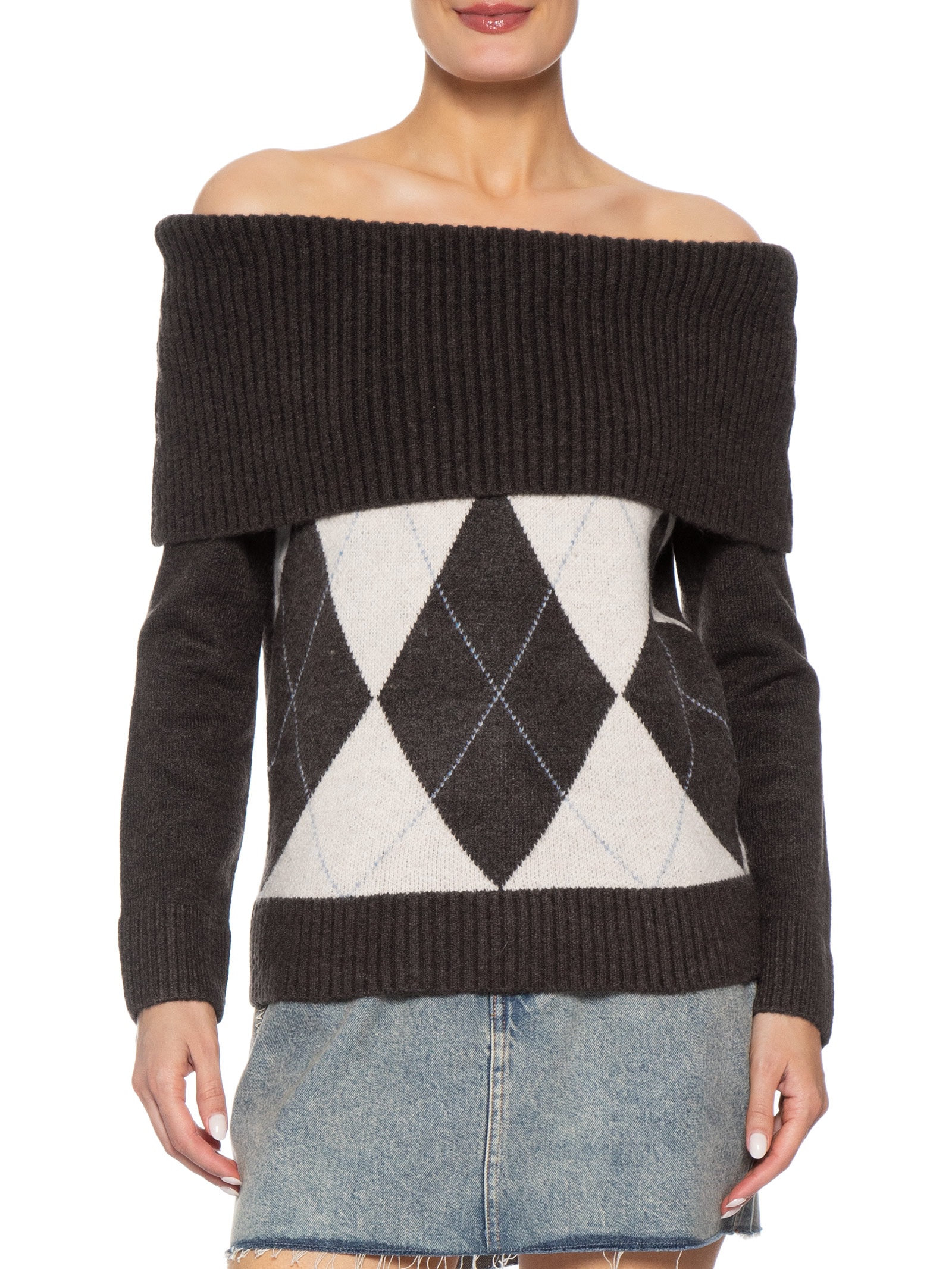 Blusa Feminina Tricot Drapey Off Marrom Cotton On