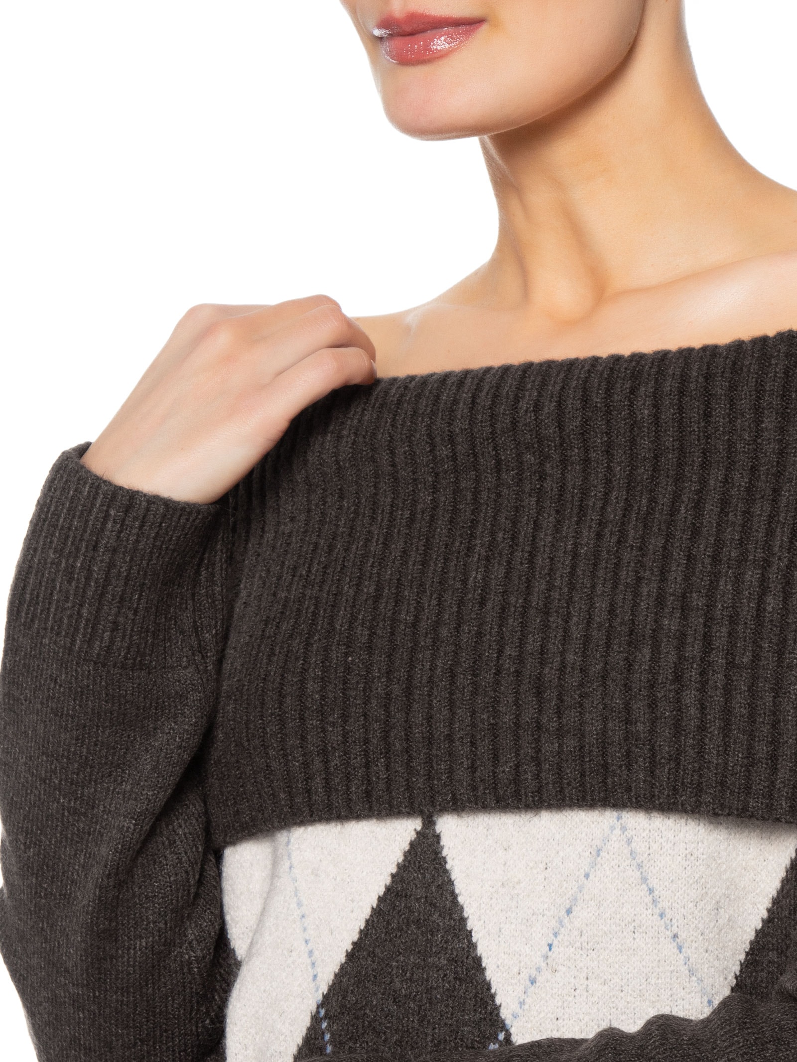 Blusa Feminina Tricot Drapey Off Marrom Cotton On