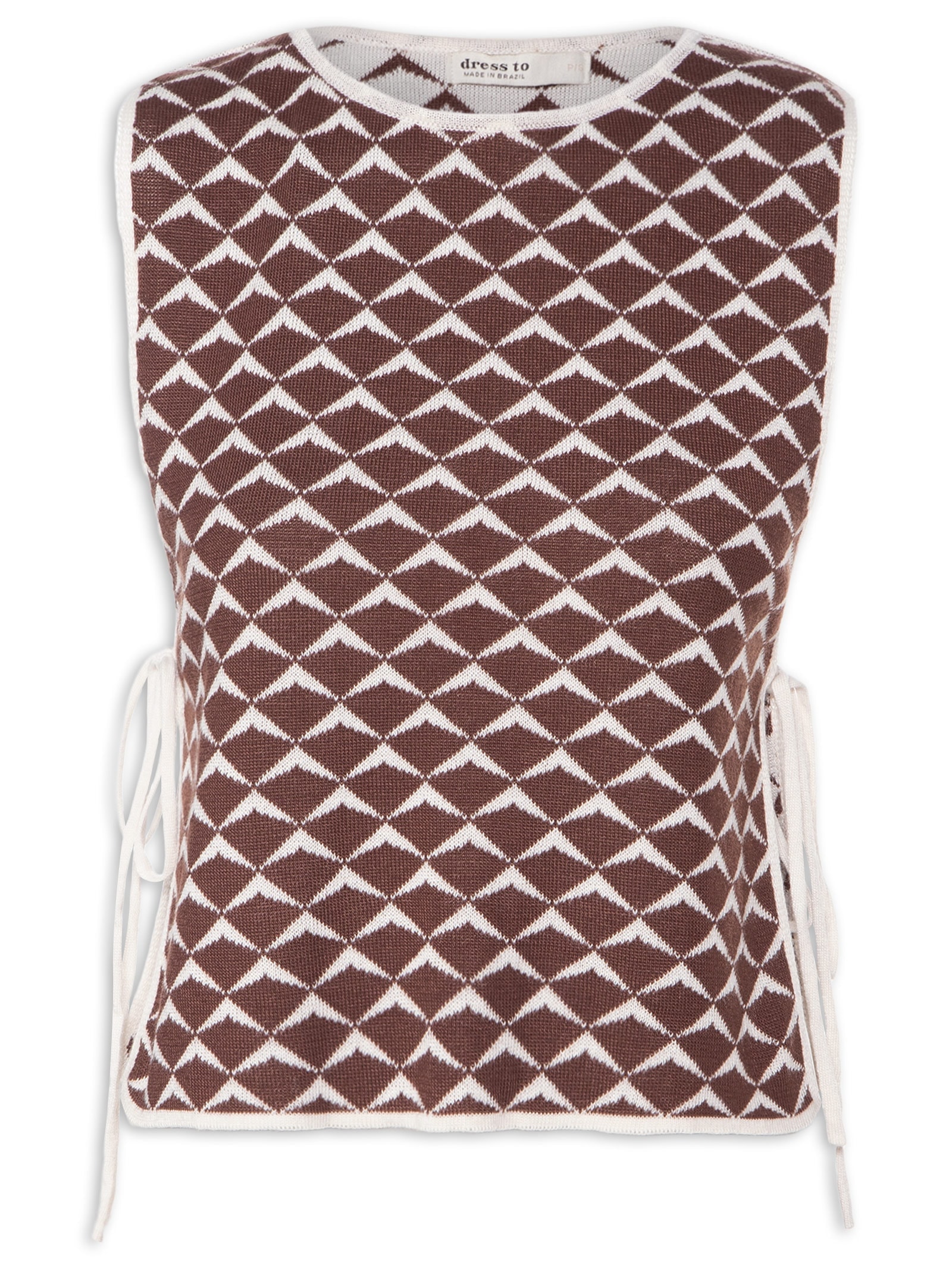 Blusa Feminina Tricot Dupla Asa Delta Marrom Dress To