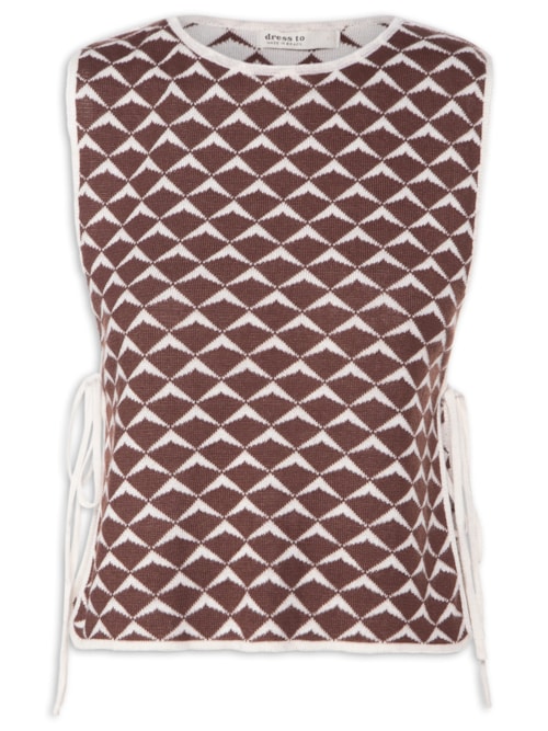 Blusa Feminina Tricot Dupla Asa Delta – Marrom