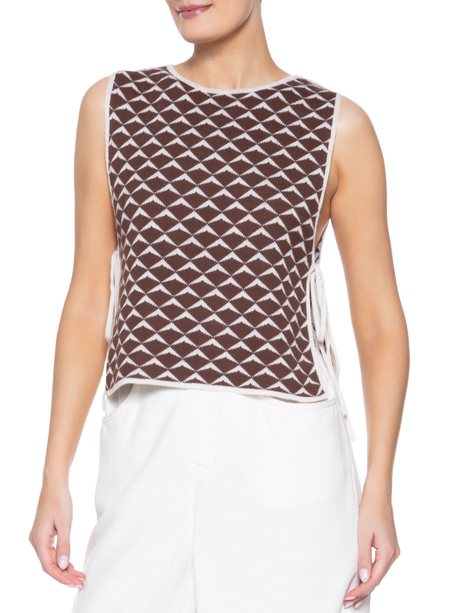 Blusa Feminina Tricot Dupla Asa Delta Marrom Dress To