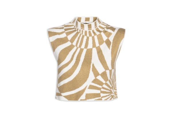 Blusa Feminina Tricot Estampa Infinito - Bege