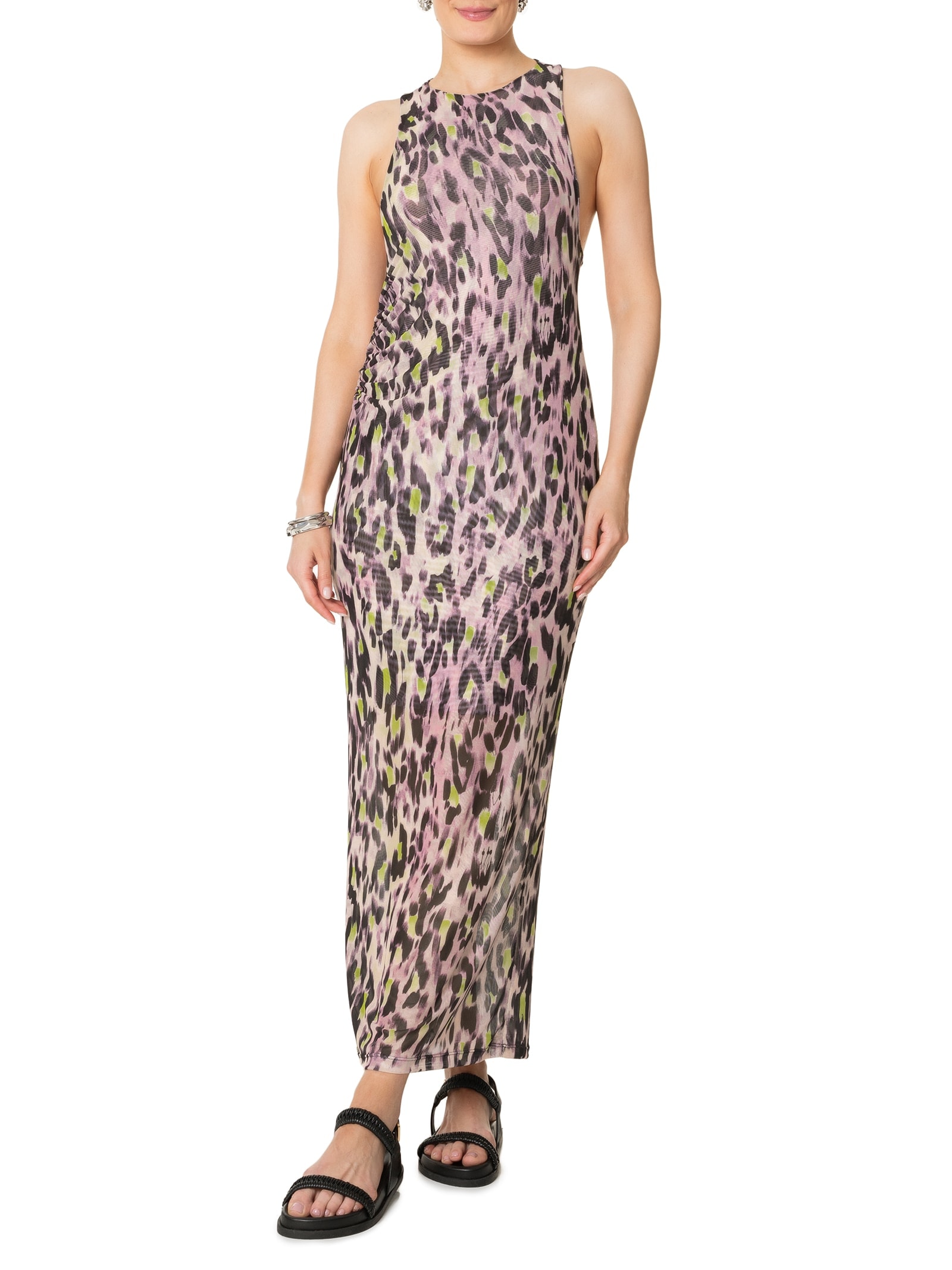 Blusa Feminina Tricot Gola Alta Azul Animale Jeans