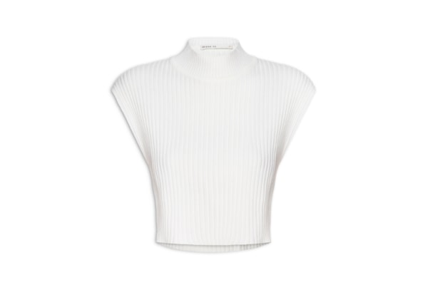 Blusa Feminina Tricot Gola Alta - Branco
