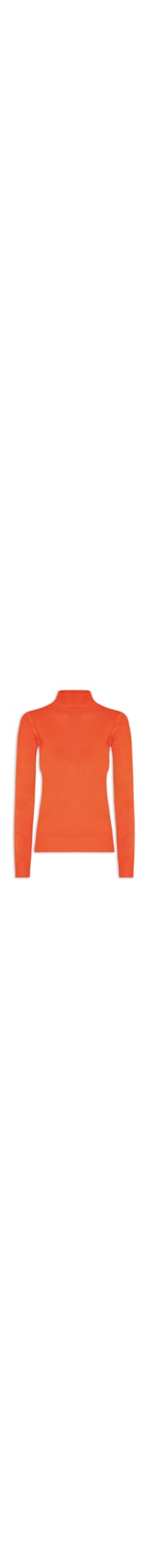 Blusa Feminina Tricot Gola Alta - Laranja