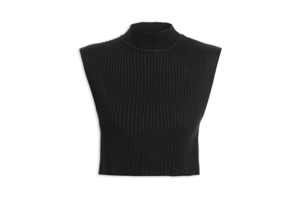 Blusa Feminina Tricot Gola Alta - Preto