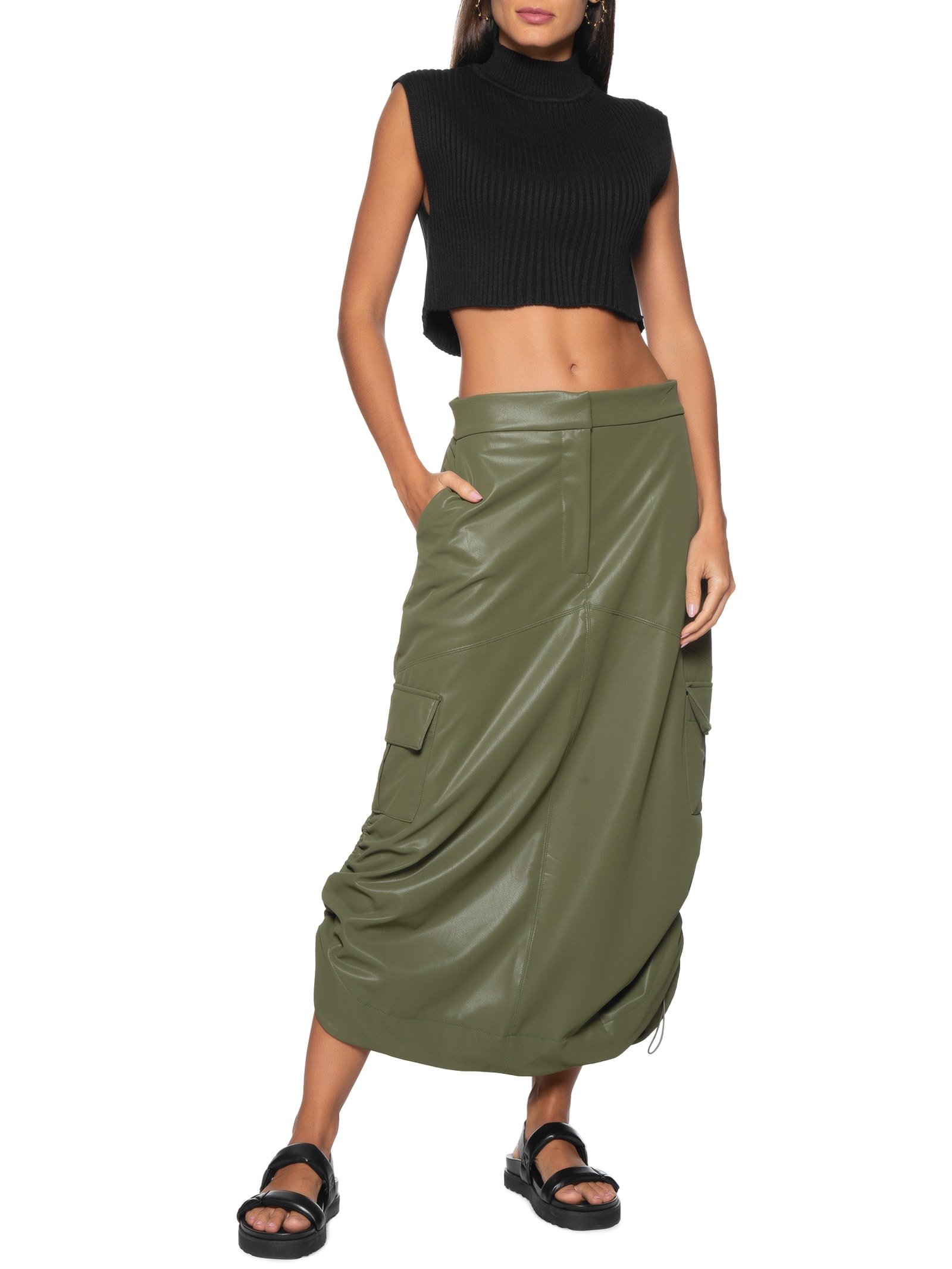 Blusa Feminina Tricot Gola Alta Preto Dress To