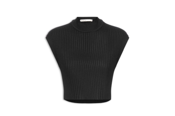 Blusa Feminina Tricot Gola Alta - Preto