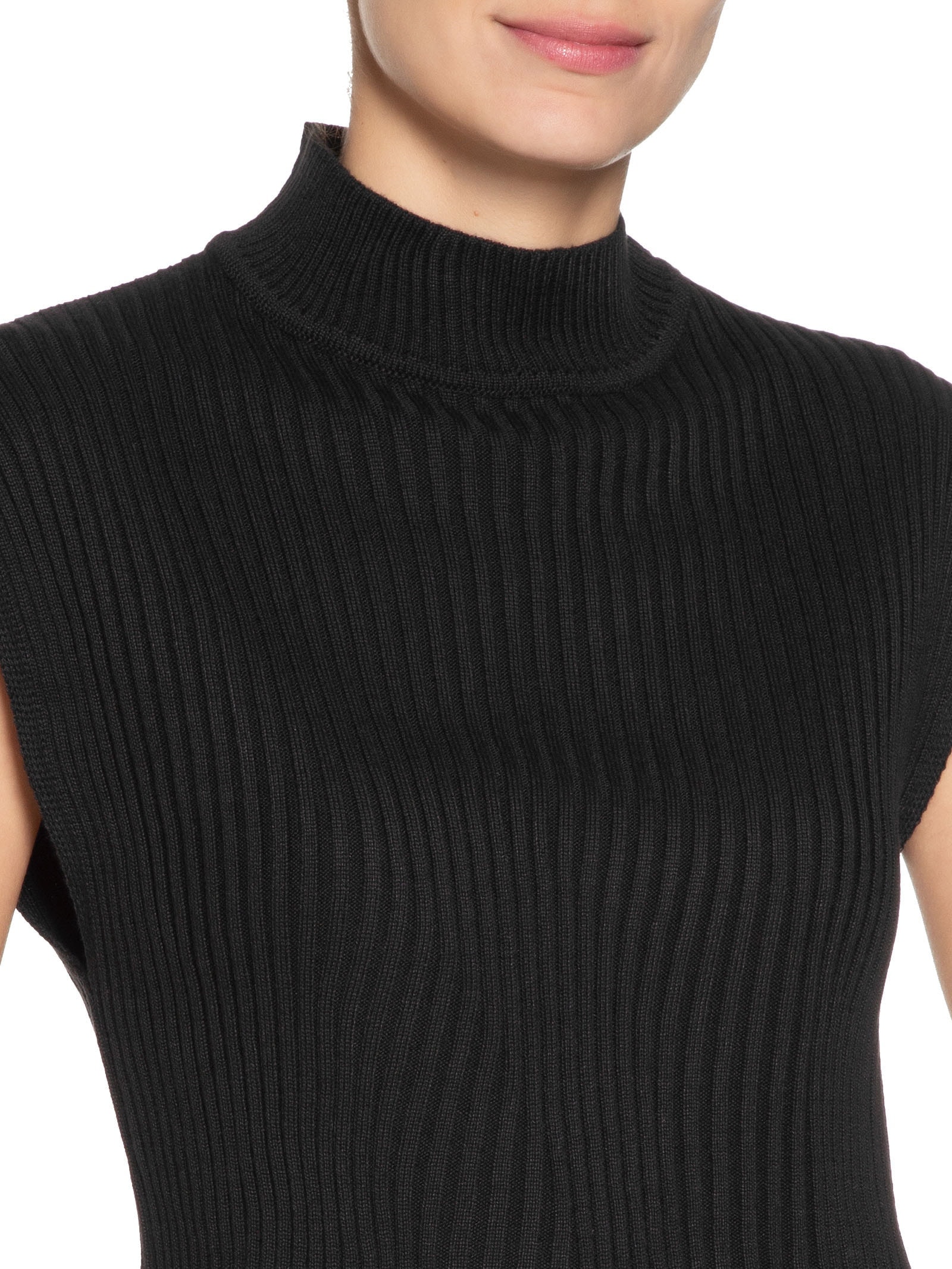 Blusa Feminina Tricot Gola Alta Preto Dress To