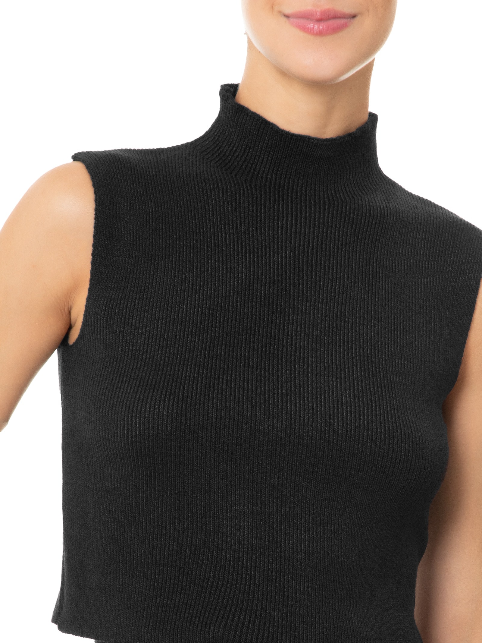 Blusa Feminina Tricot Gola Alta Preto Dress To