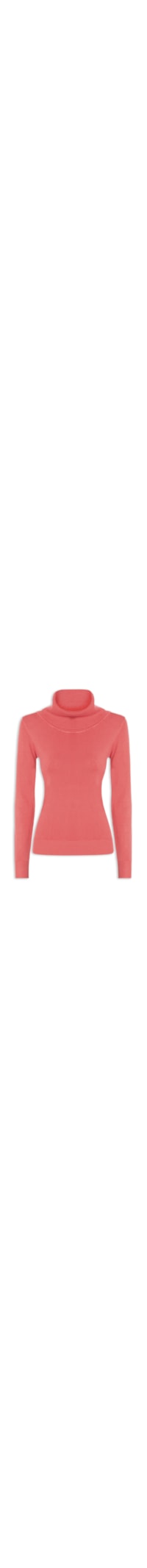 Blusa Feminina Tricot Gola Alta - Rosa