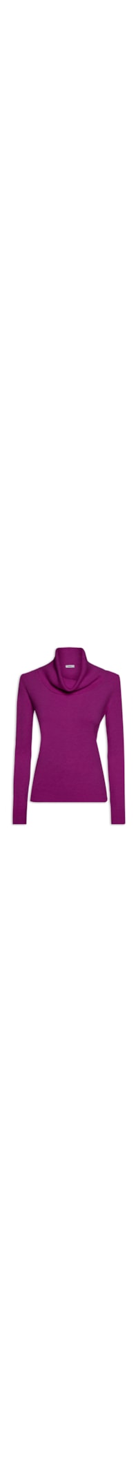 Blusa Feminina Tricot Gola Alta - Roxo