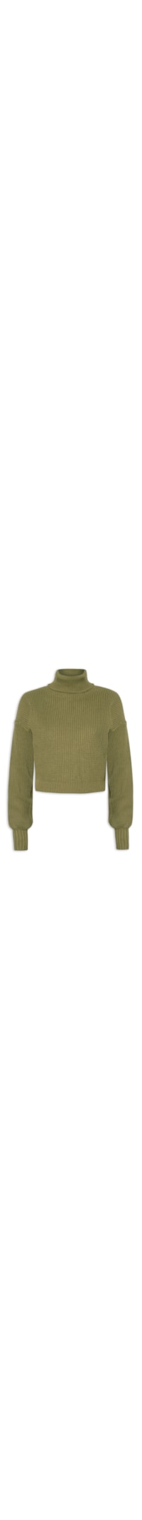 Blusa Feminina Tricot Gola Alta - Verde