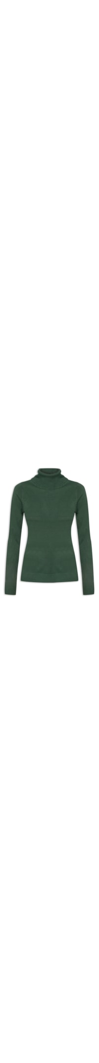 Blusa Feminina Tricot Gola Alta - Verde