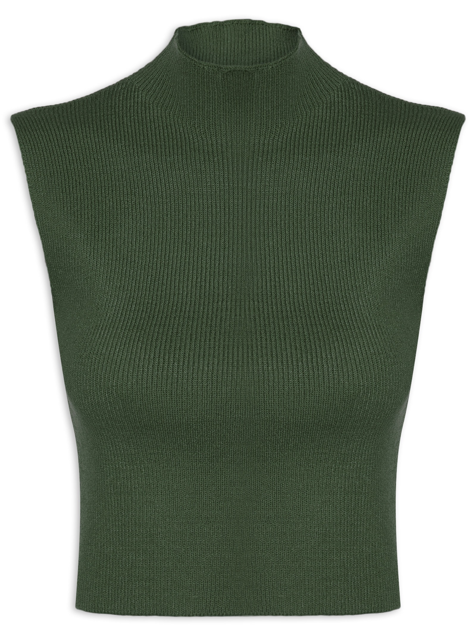 Blusa Feminina Tricot Gola Alta Verde Dress To