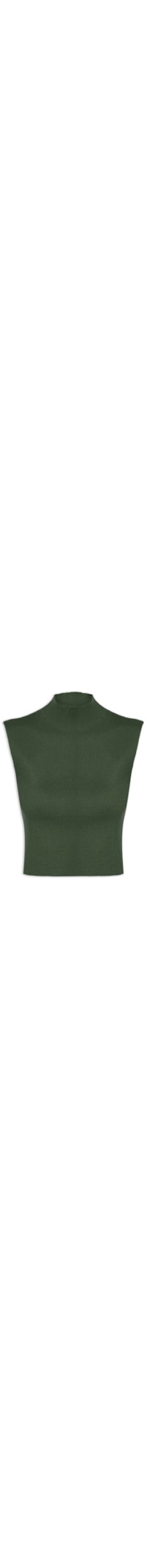Blusa Feminina Tricot Gola Alta - Verde