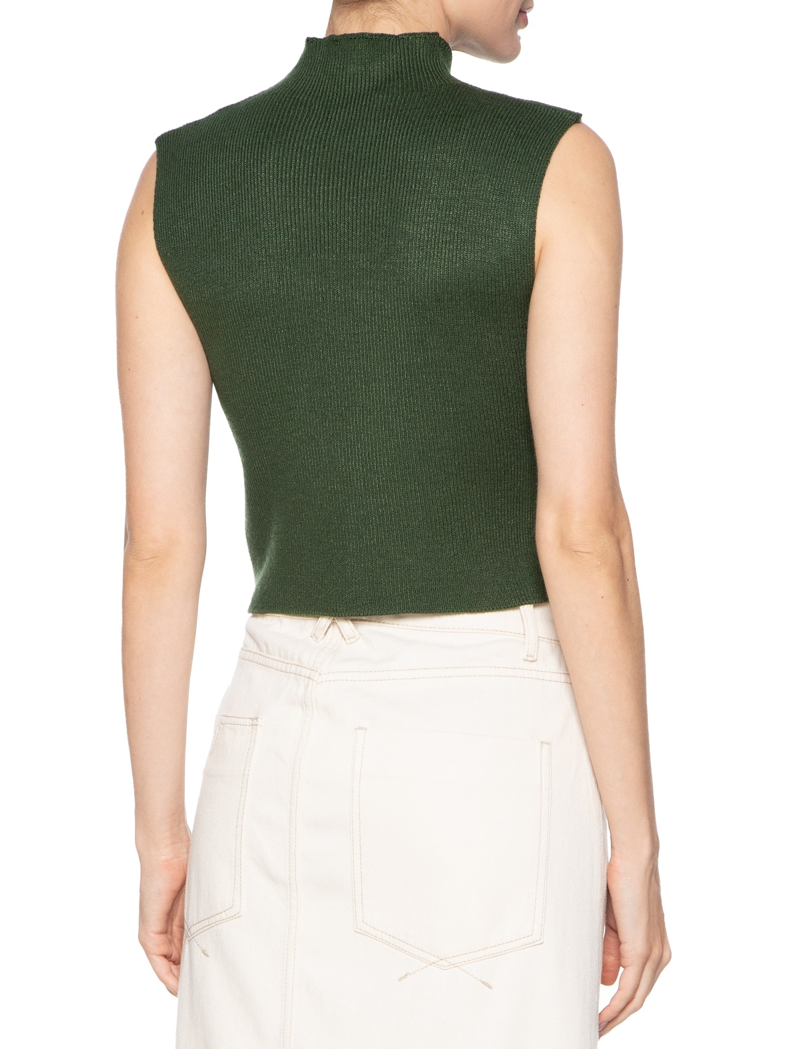 Blusa Feminina Tricot Gola Alta Verde Dress To
