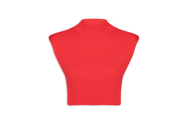 Blusa Feminina Tricot Gola Alta - Vermelho 