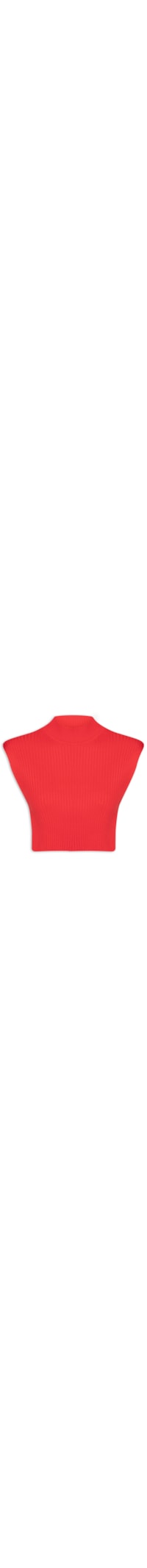 Blusa Feminina Tricot Gola Alta - Vermelho