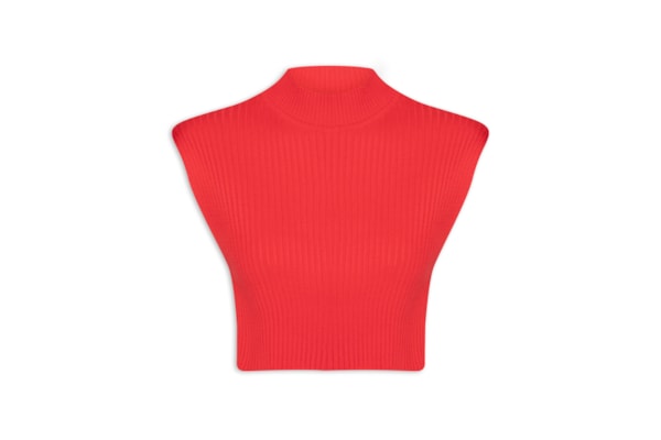 Blusa Feminina Tricot Gola Alta - Vermelho 