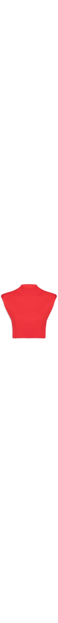 Blusa Feminina Tricot Gola Alta - Vermelho