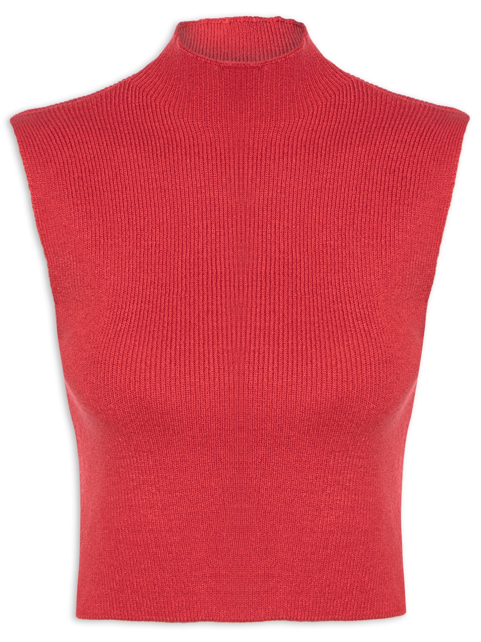 Blusa Feminina Tricot Gola Alta Vermelho Dress To