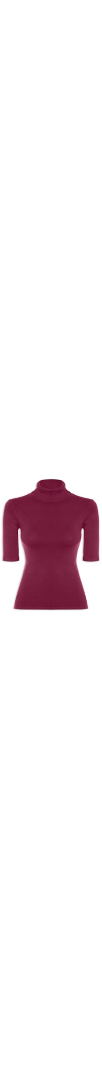 Blusa Feminina Tricot Gola Alta – Vermelho