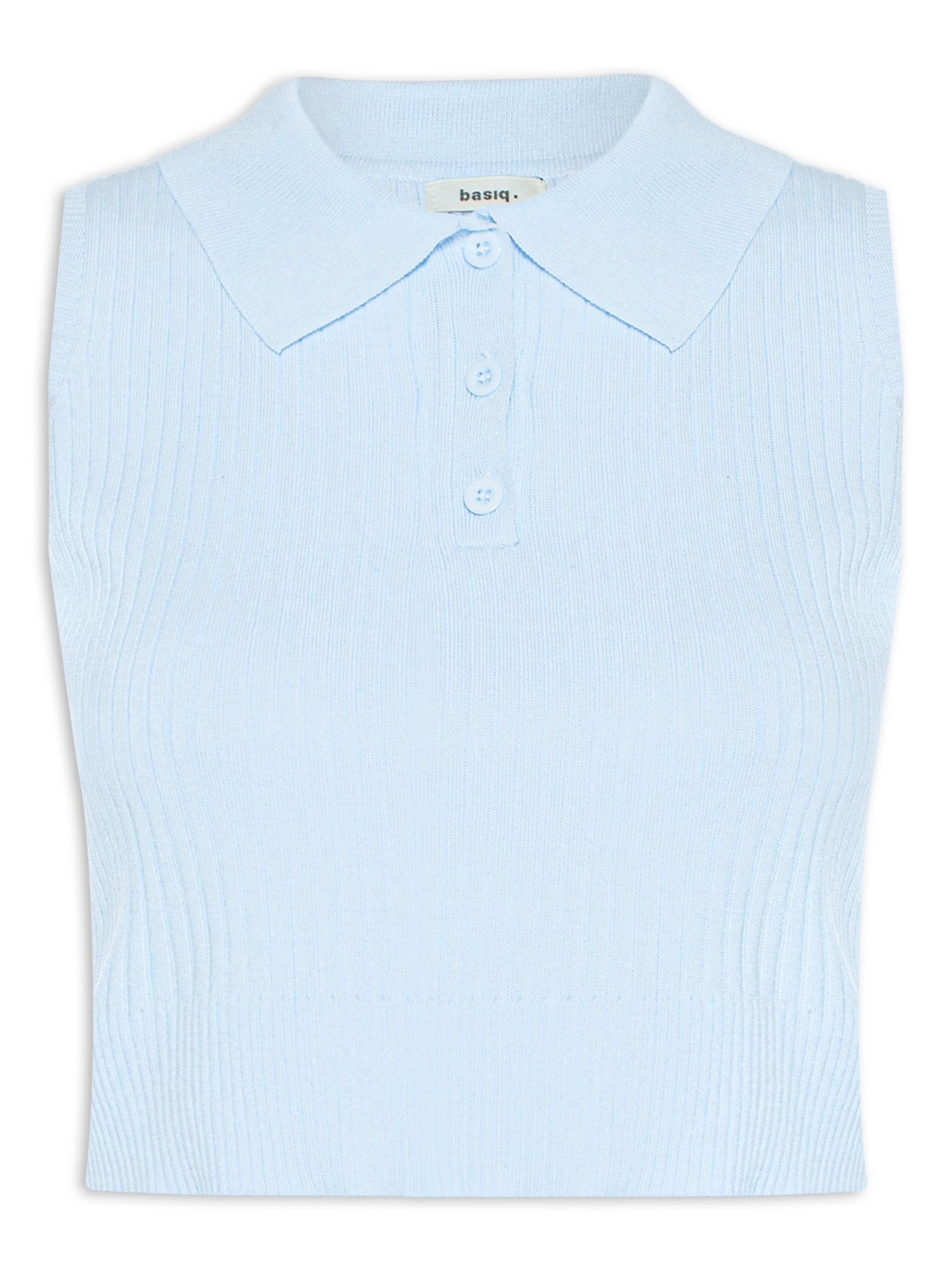 Blusa Feminina Tricot Gola Esporte Azul Basiq