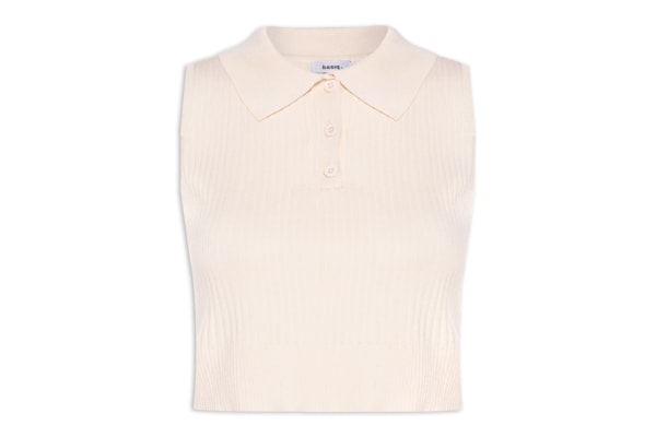 Blusa Feminina Tricot Gola Esporte - Bege