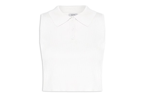 Blusa Feminina Tricot Gola Esporte - Off White