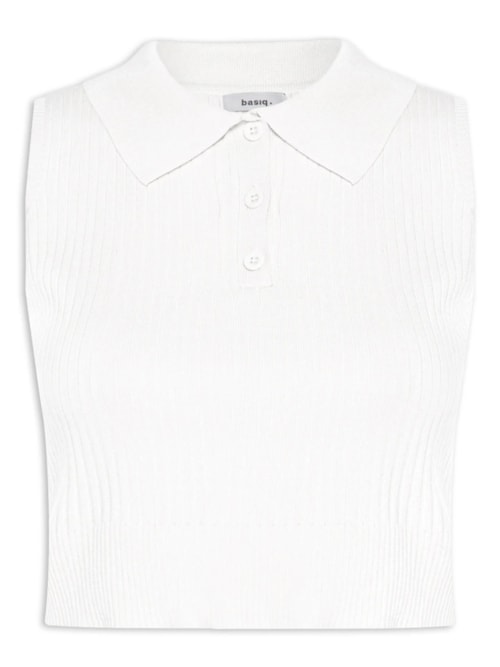 Blusa Feminina Tricot Gola Esporte – Off White