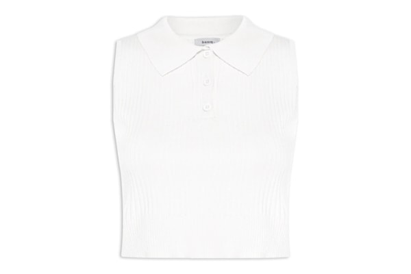 Blusa Feminina Tricot Gola Esporte - Off White