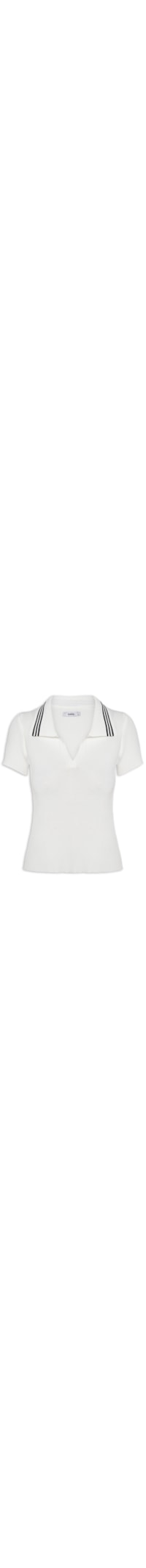Blusa Feminina Tricot Gola Esporte - Off White