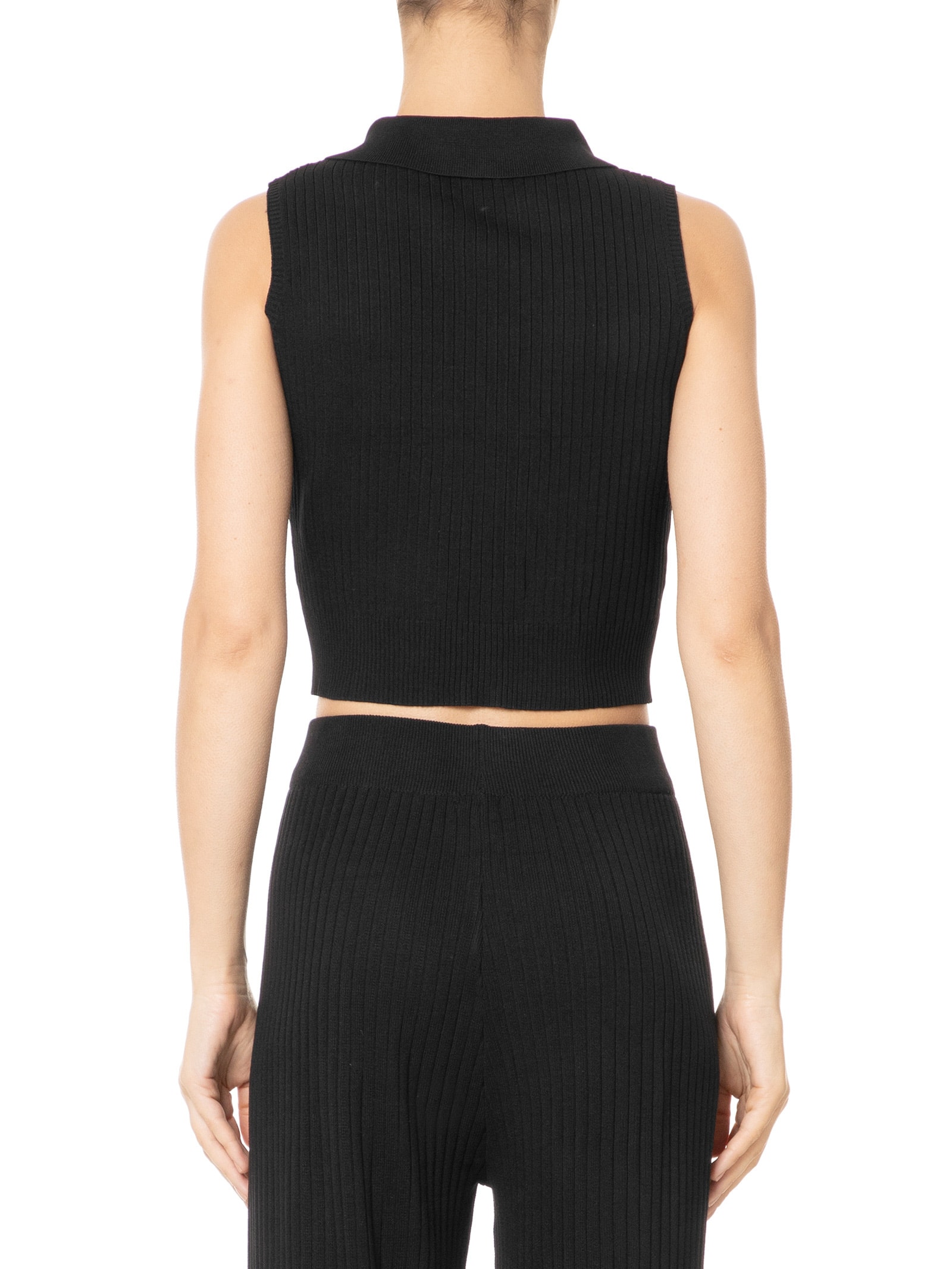 Blusa Feminina Tricot Gola Esporte Preto Basiq