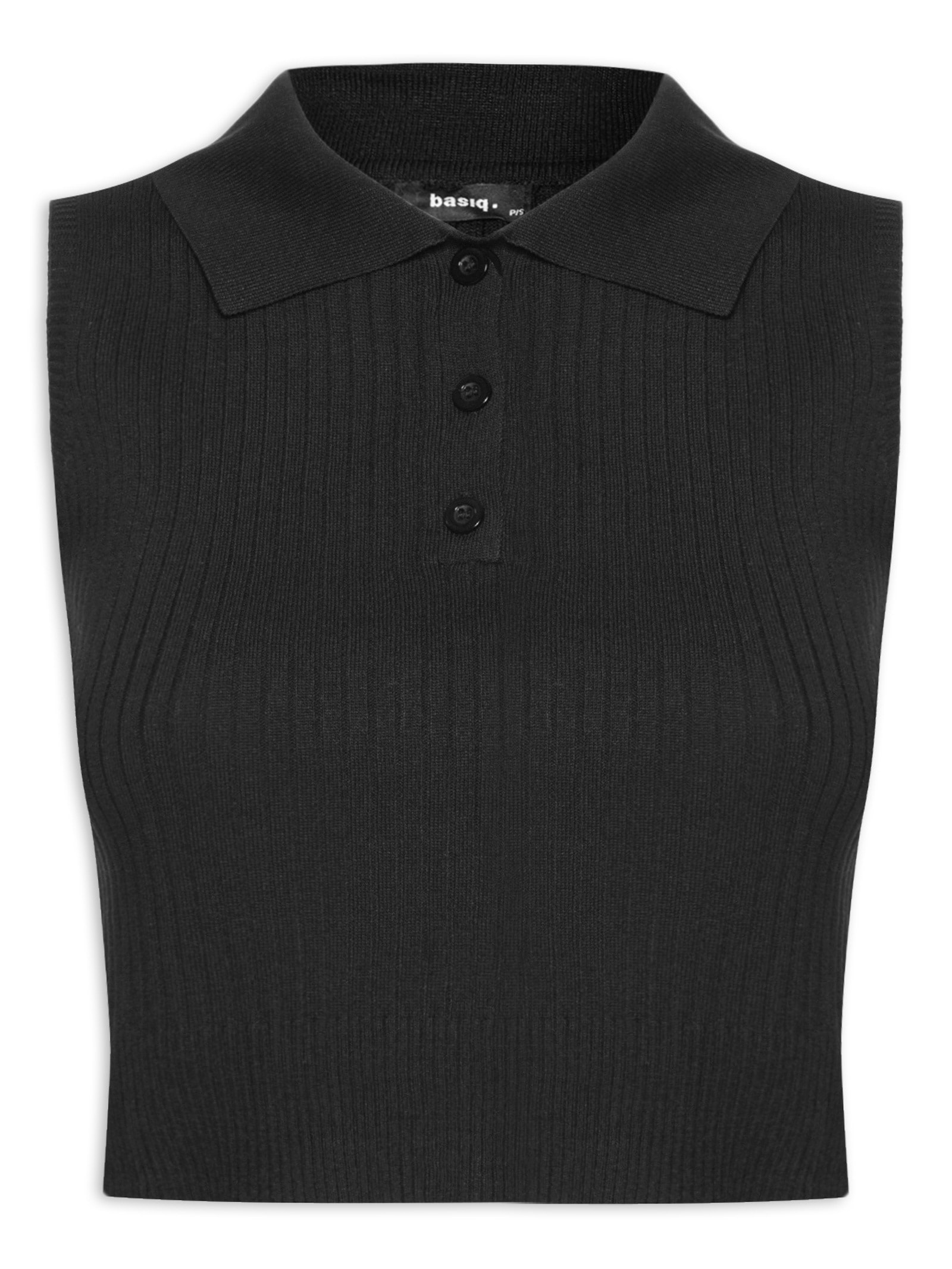 Blusa Feminina Tricot Gola Esporte Preto Basiq