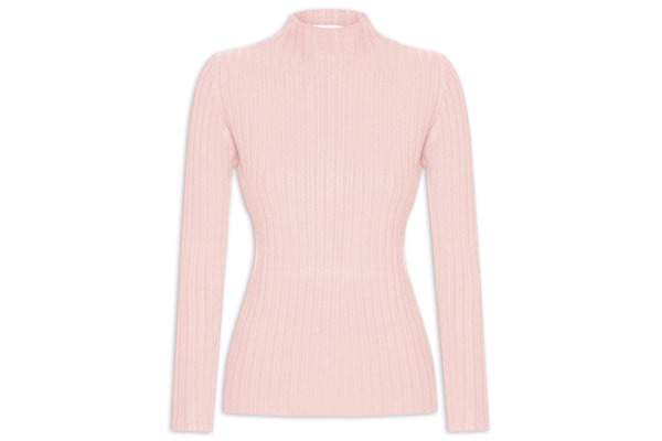 Blusa Feminina Tricot Gola Média Texturizada - Rosa