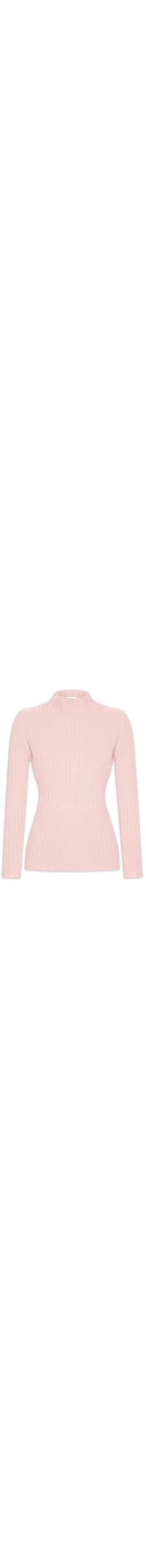 Blusa Feminina Tricot Gola Média Texturizada - Rosa
