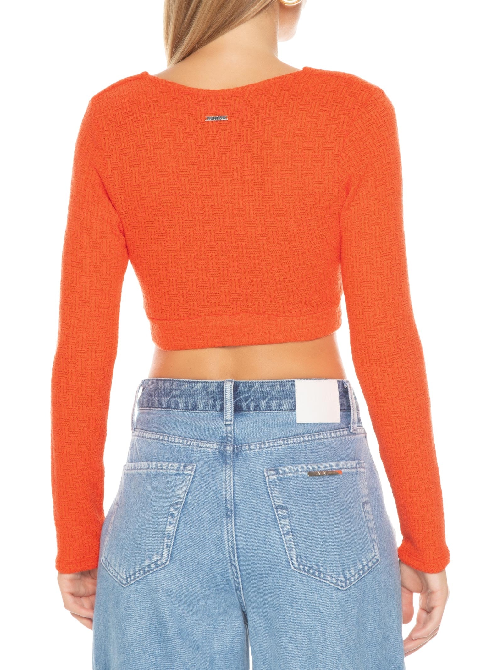 Blusa Feminina Tricot Laranja  Colcci