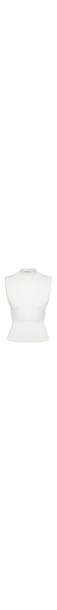 Blusa Feminina Tricot Lastex - Off White