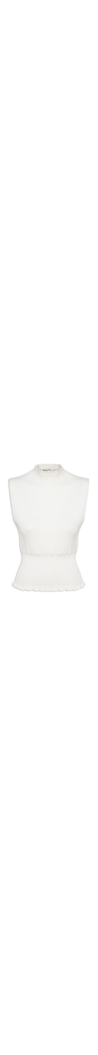 Blusa Feminina Tricot Lastex - Off White