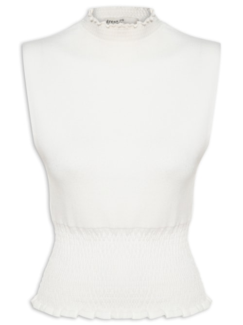 Blusa Feminina Tricot Lastex – Off White