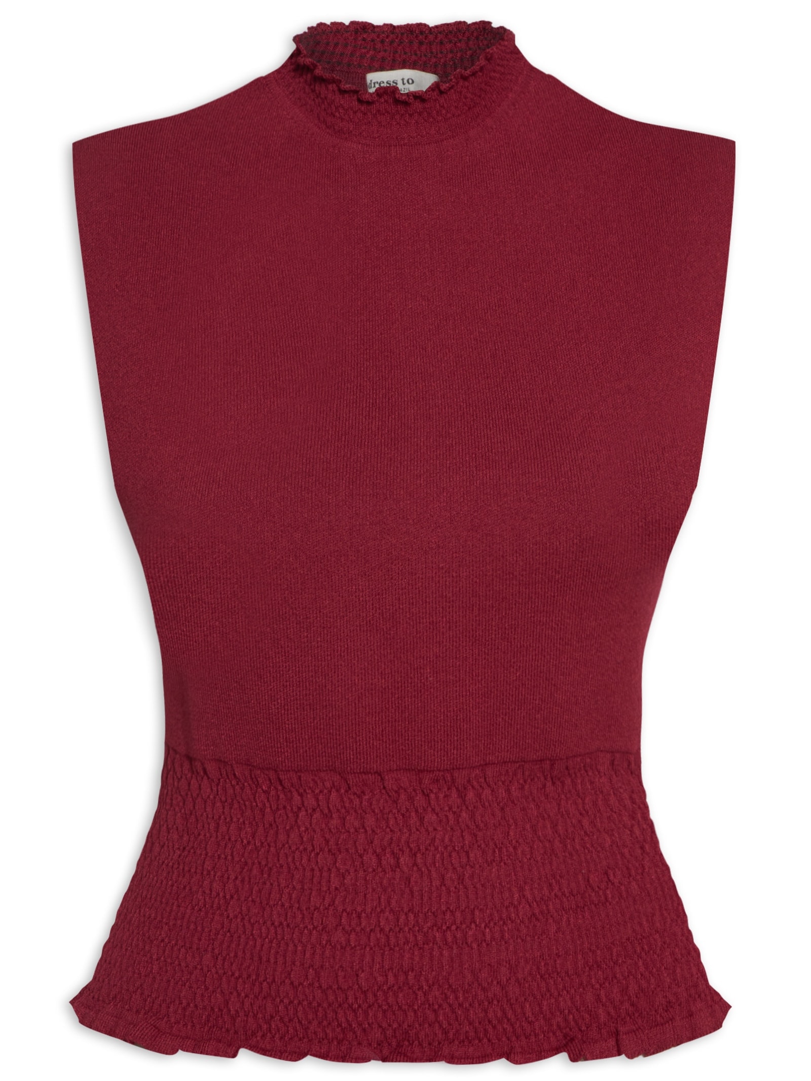Blusa Feminina Tricot Lastex Vermelho Dress To