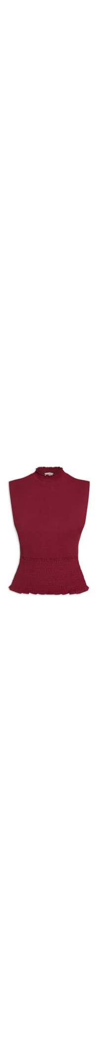 Blusa Feminina Tricot Lastex - Vermelho