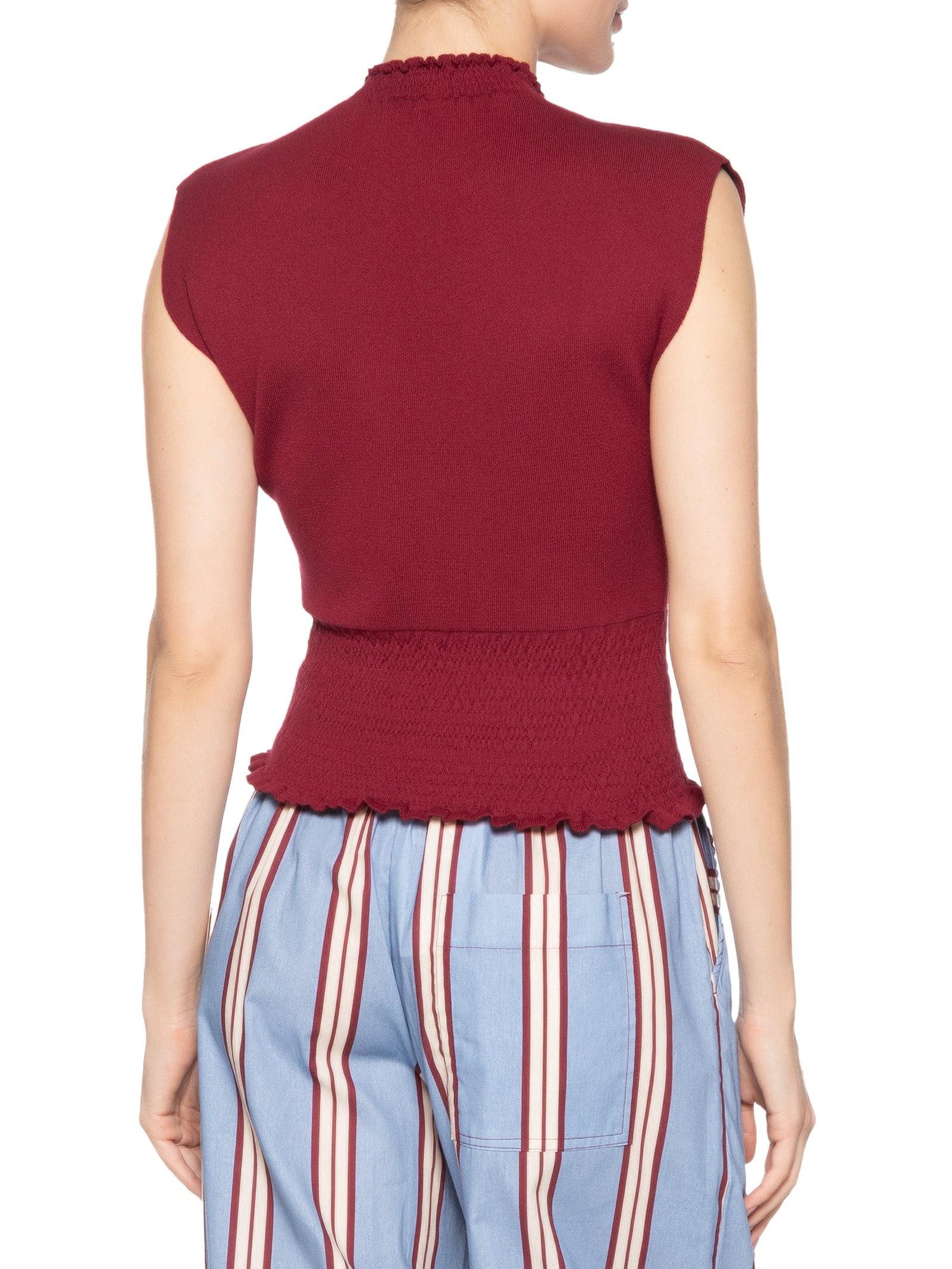 Blusa Feminina Tricot Lastex Vermelho Dress To