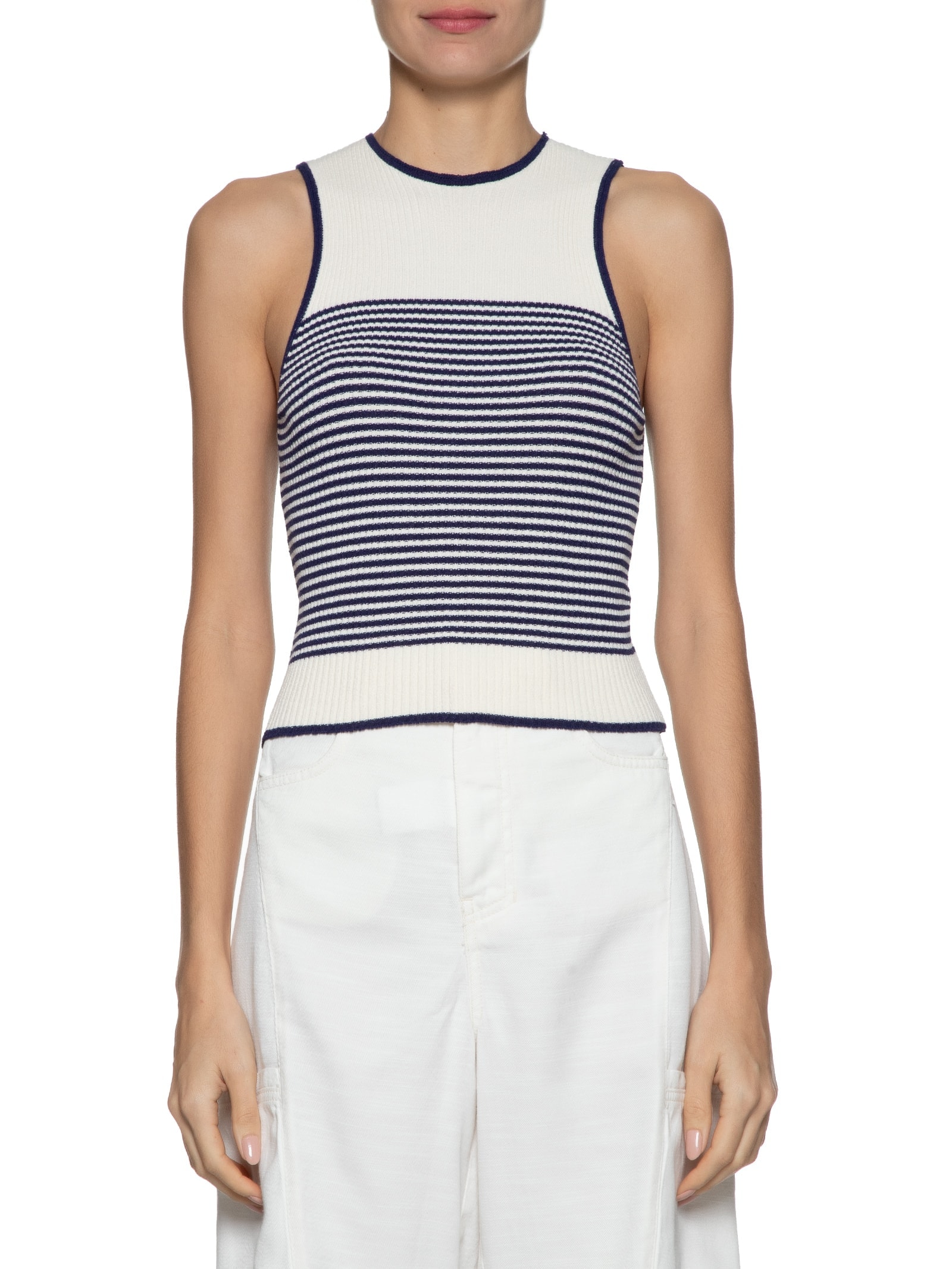 Blusa Feminina Tricot Listrada Azul Dress To