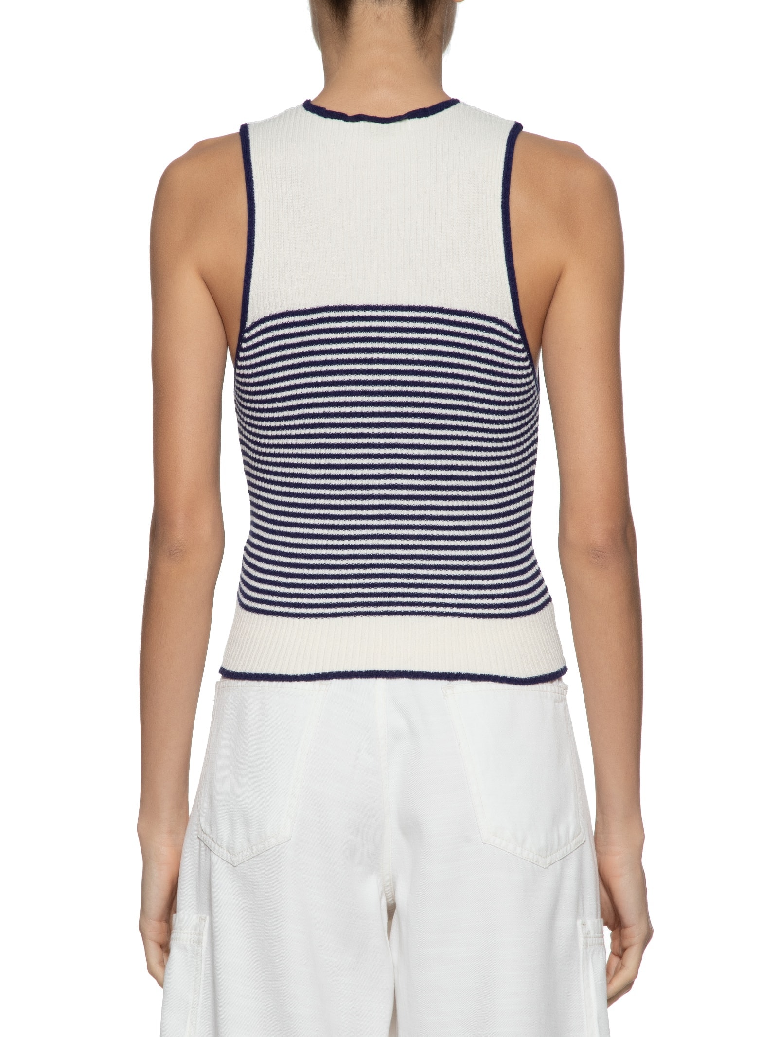 Blusa Feminina Tricot Listrada Azul Dress To