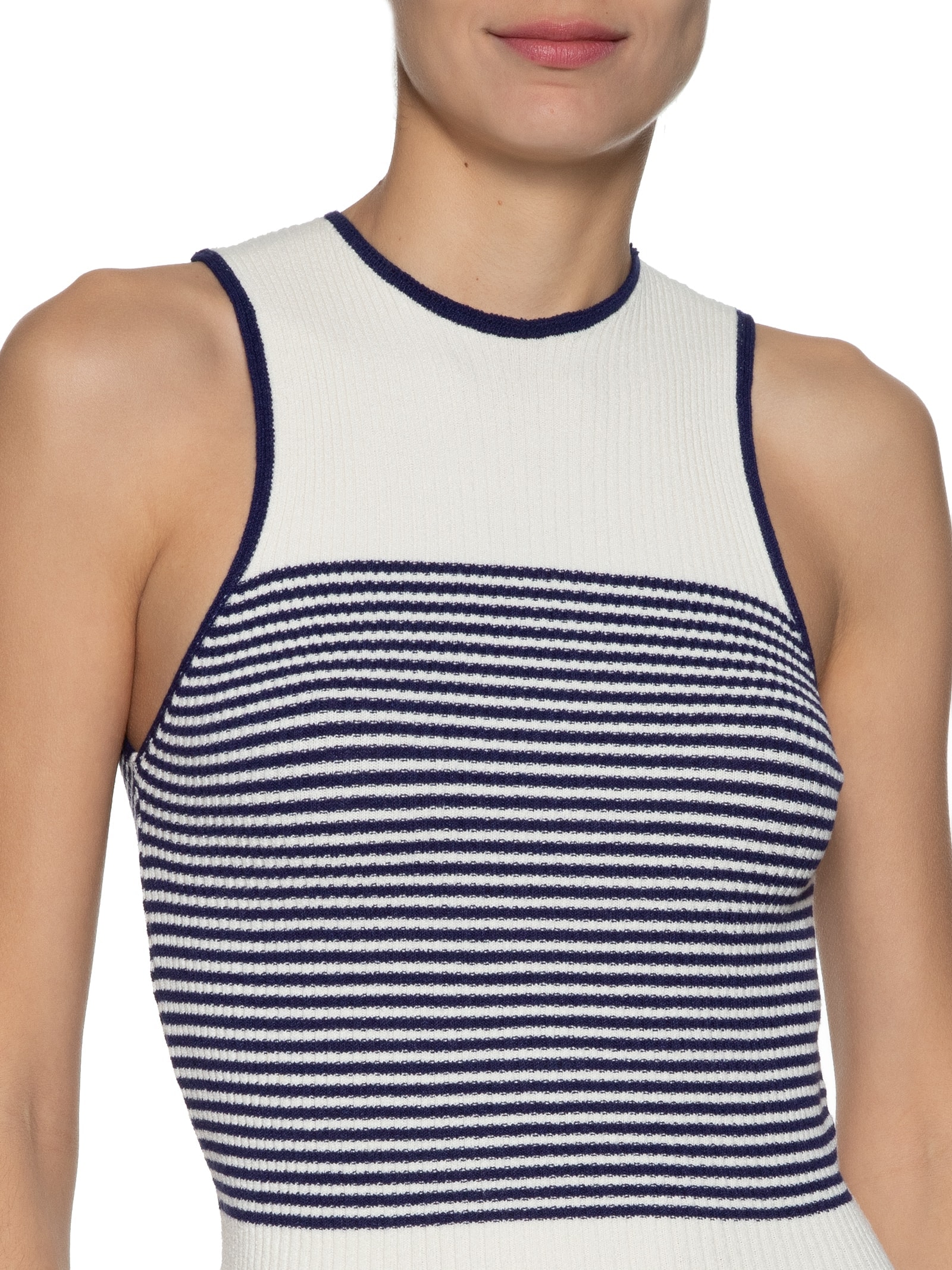 Blusa Feminina Tricot Listrada Azul Dress To