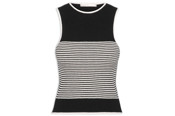 Blusa Feminina Tricot Listrada - Preto