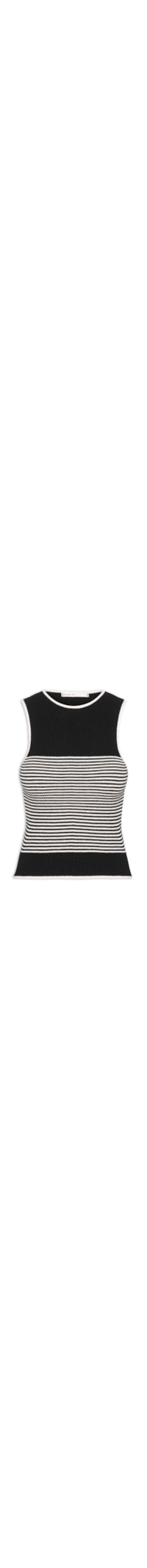 Blusa Feminina Tricot Listrada - Preto